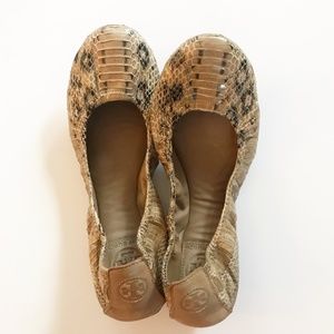 Tory Burch Snake Eddie flats